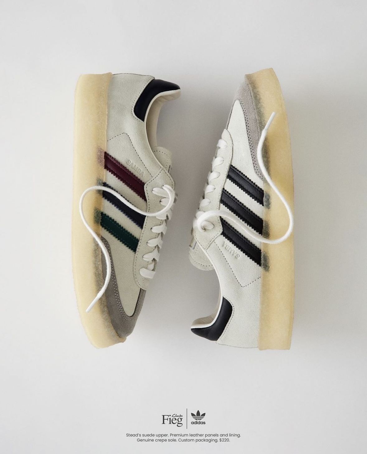 現貨┃adidas SAMBA x KITH x CLARKS  麂皮 透明膠底