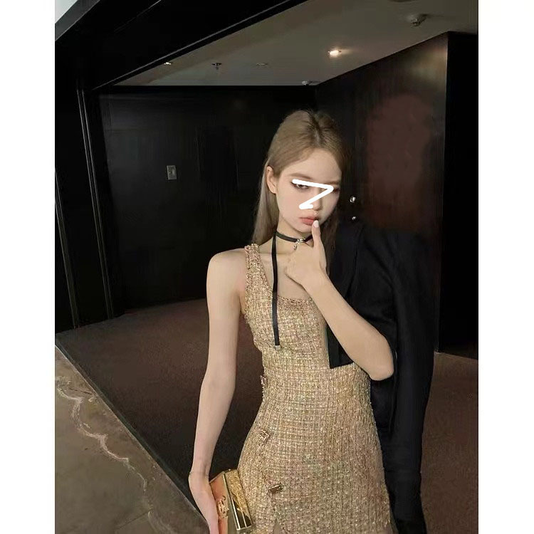 高級感金灿灿 粗花尼小香套裝(可單買)