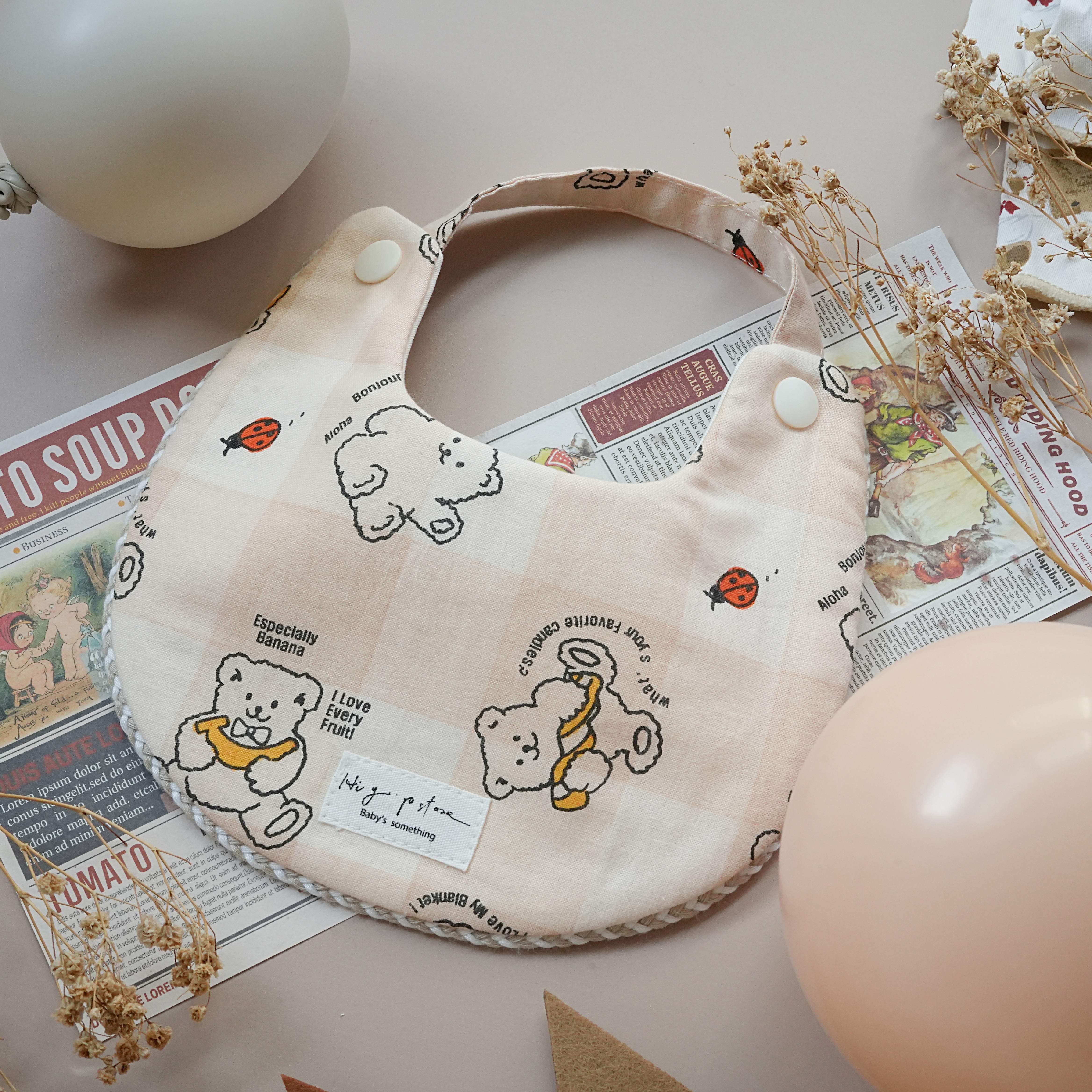 Hi Y.P store-手作圍兜-棉花糖熊