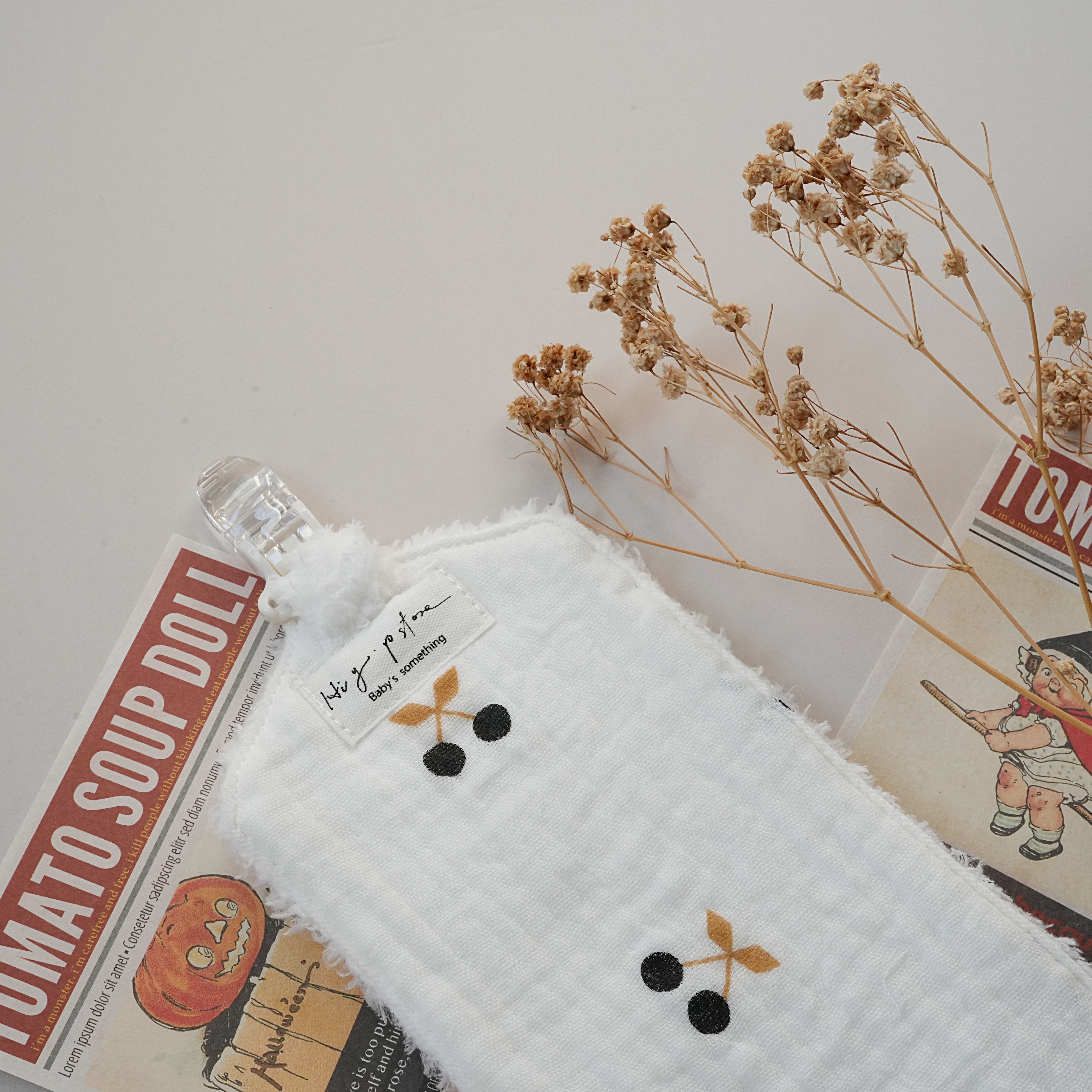 Hi Y.P store-手作手帕夾-個性櫻桃