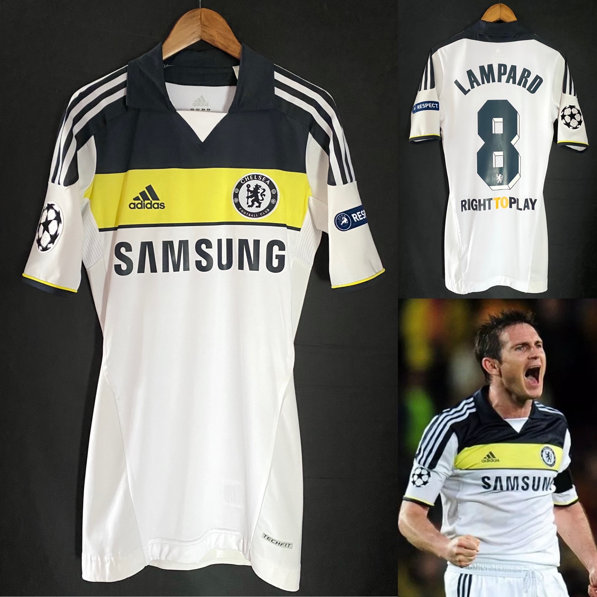 (Player Issue) Chelsea 2011-2012 Adidas Third Player Issue Shirt #8 LAMPARD