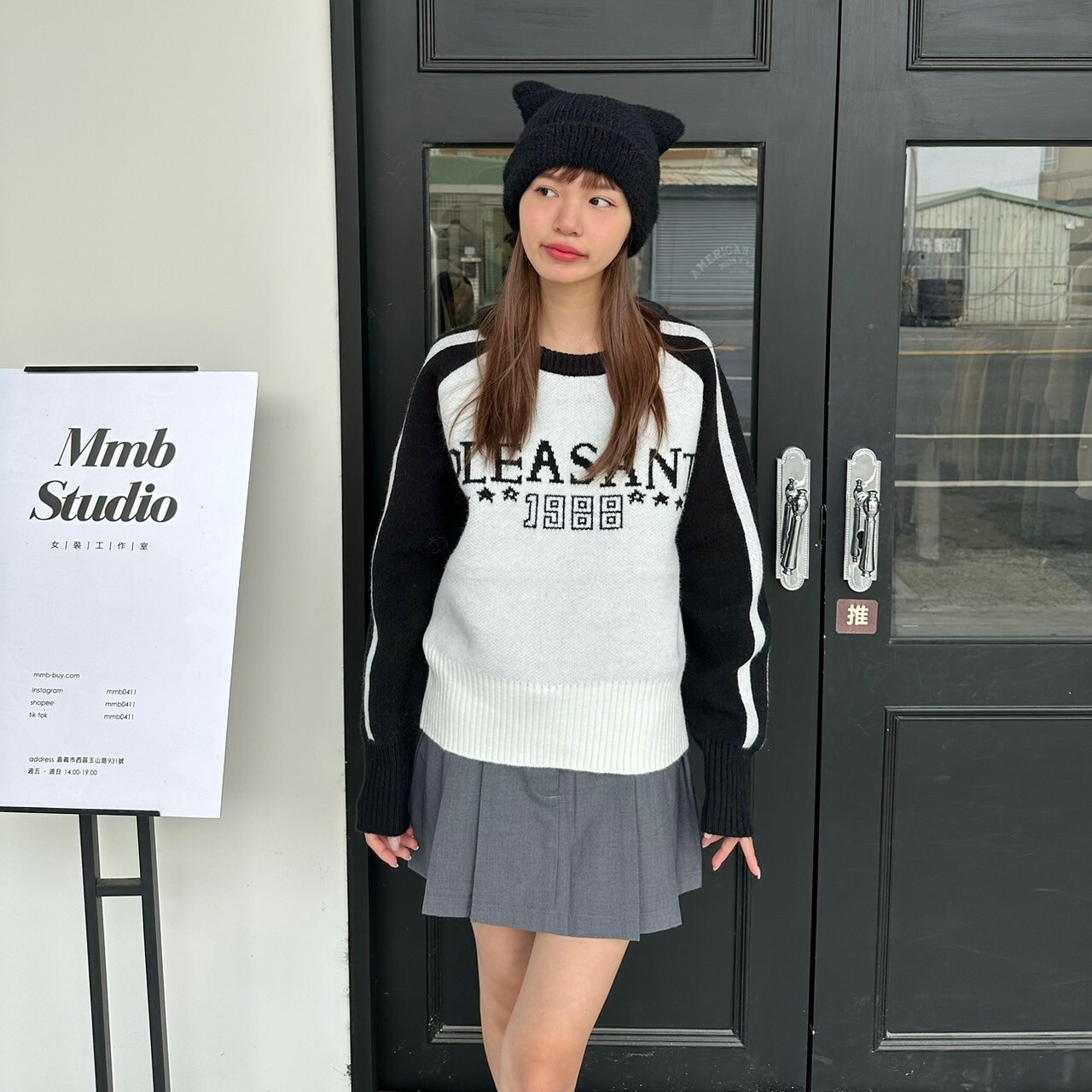 東大門毛毛小耳帽三款