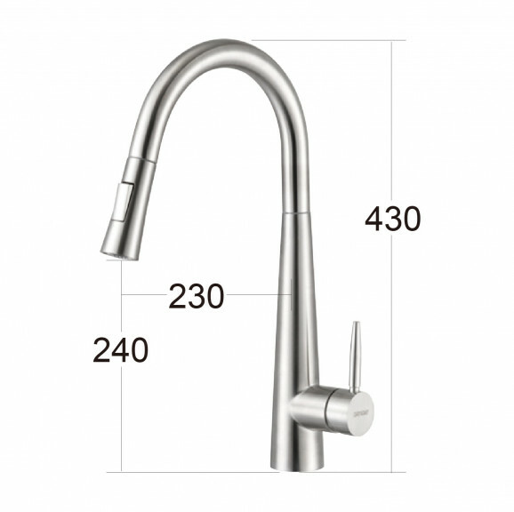 日日商 龍頭系列 不鏽鋼廚房無鉛龍頭 ED-KS4020