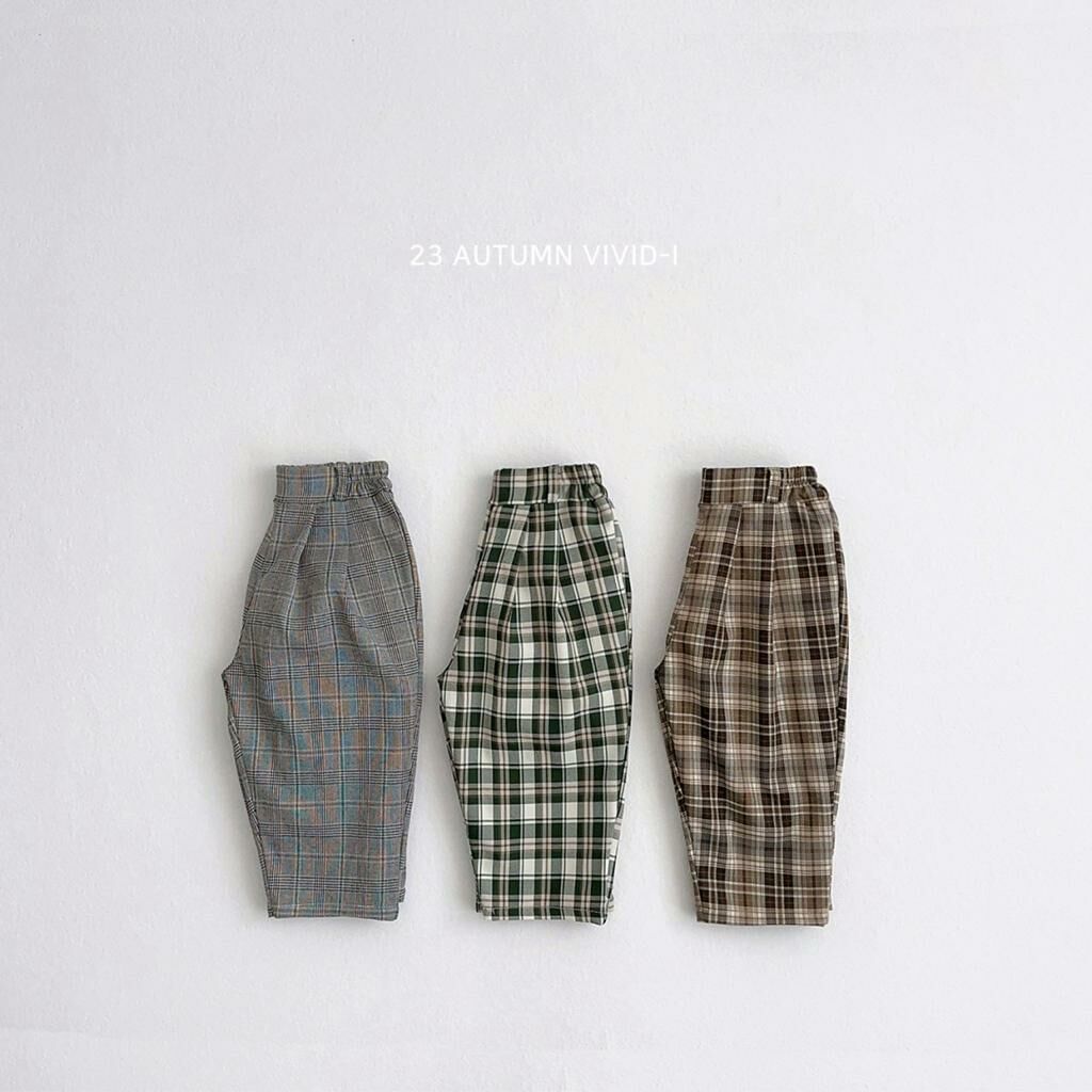 (現貨) 韓國童裝 格仔長褲