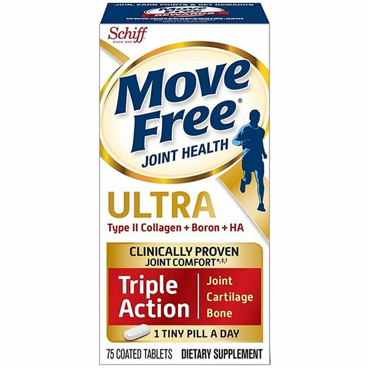 Schiff Move Free Ultra 益節 維骨力 (含UC-II膠原蛋白及HA透明質酸) 加強版 胺基葡萄糖胺 + 軟骨素 75粒裝