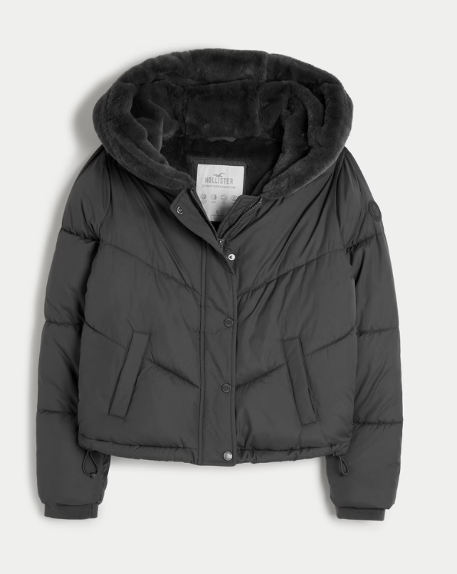 ULTIMATE FAUX FURLINED HOODED PUFFER JACKET