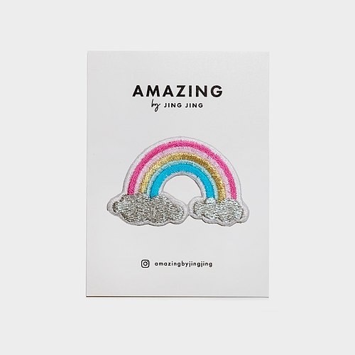 Amazing by Jing Jing｜刺繡貼紙-五色彩虹