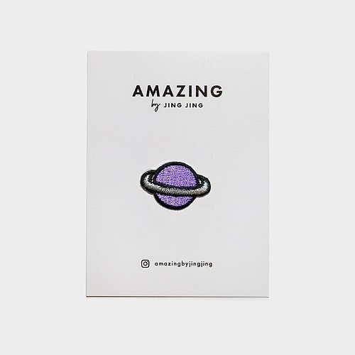 Amazing by Jing Jing｜刺繡貼紙-星球