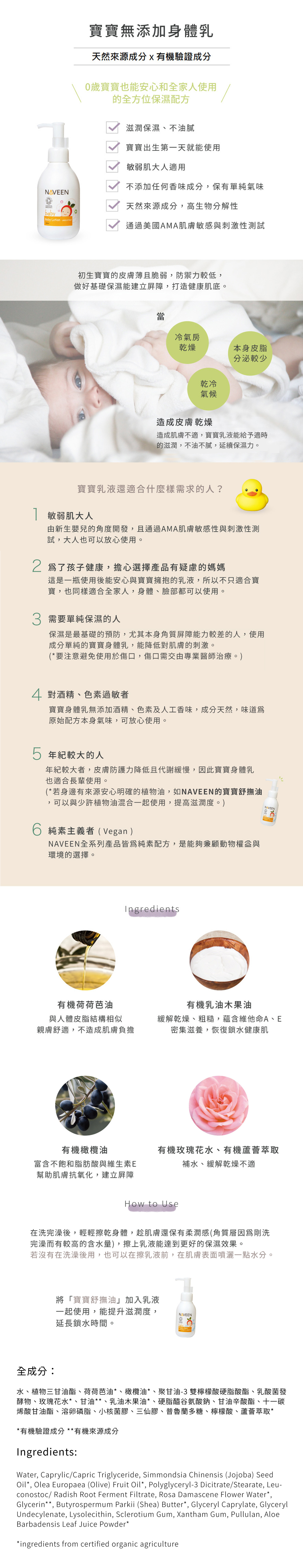 NAVEEN寶寶無添加身體乳