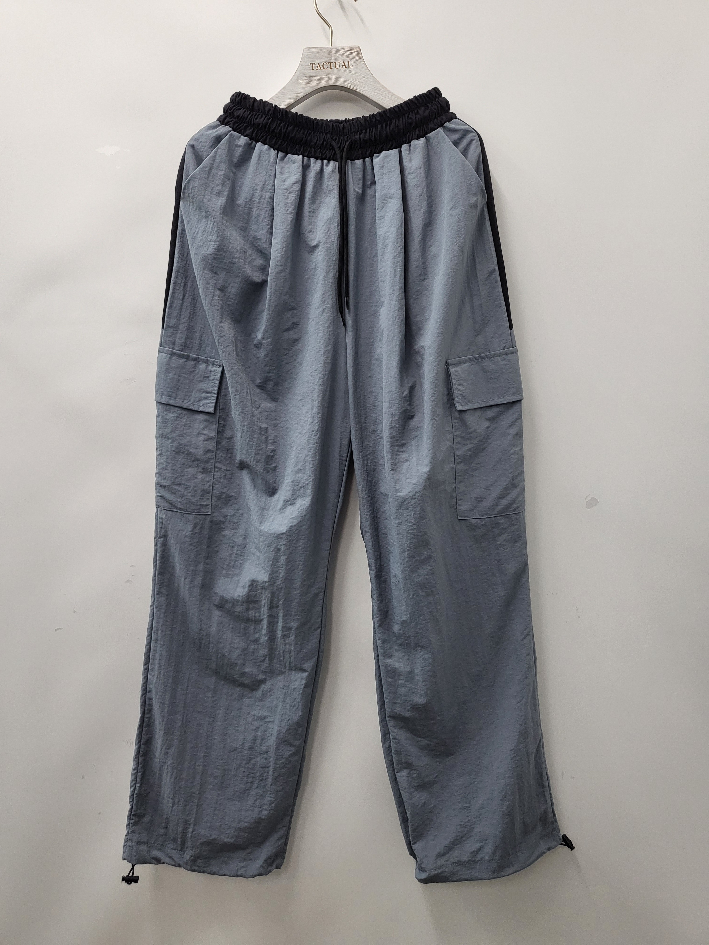 拼色工裝可束腳鬆身褲 P2677