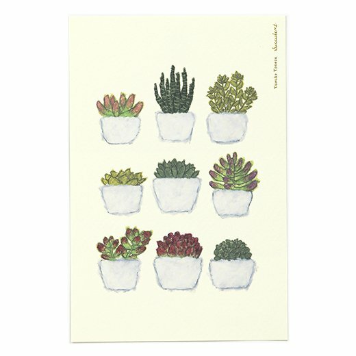 米津祐介_多肉植物 明信片 ｜日本Greeting Life