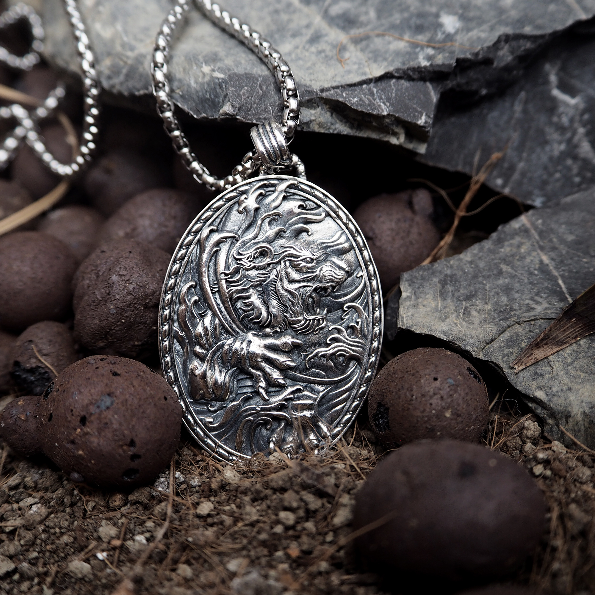 老虎項鍊,銀飾,tiger necklace