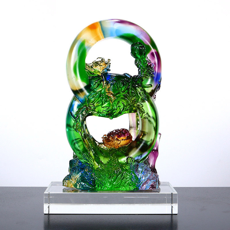 居家開運琉璃珍藏｜節節高 節節發竹節擺飾 招財升官吉祥藝術品推薦