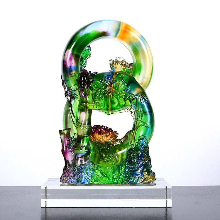 鹿港窯禮品館│居家開運琉璃珍藏-節節高‧節節發