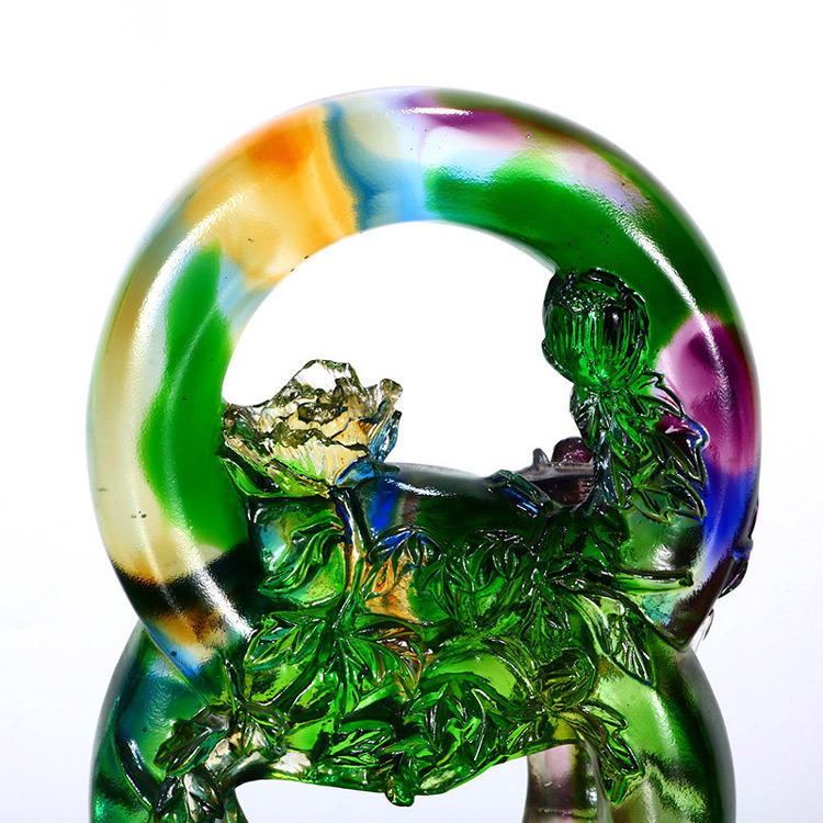 鹿港窯禮品館│居家開運琉璃珍藏-節節高‧節節發