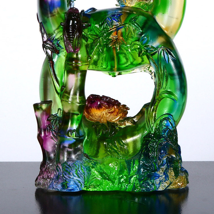 鹿港窯禮品館│居家開運琉璃珍藏-節節高‧節節發