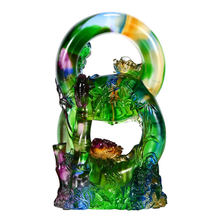 鹿港窯禮品館│居家開運琉璃珍藏-節節高‧節節發