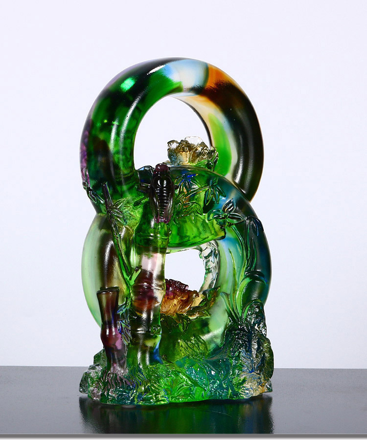 鹿港窯禮品館│居家開運琉璃珍藏-節節高‧節節發