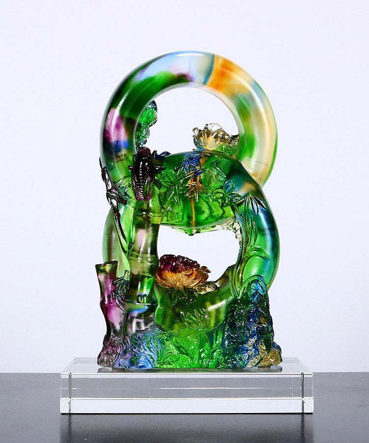 鹿港窯禮品館│居家開運琉璃珍藏-節節高‧節節發