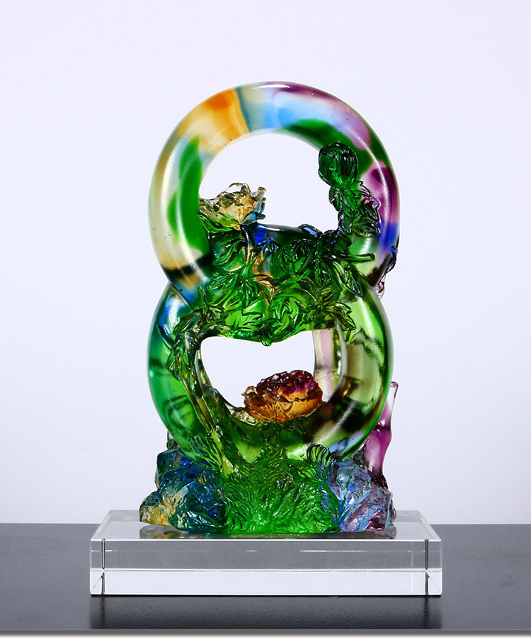 鹿港窯禮品館│居家開運琉璃珍藏-節節高‧節節發