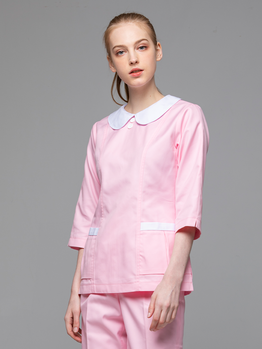 【 B201-A0 】女護理上衣-B立挺布-寶寶粉