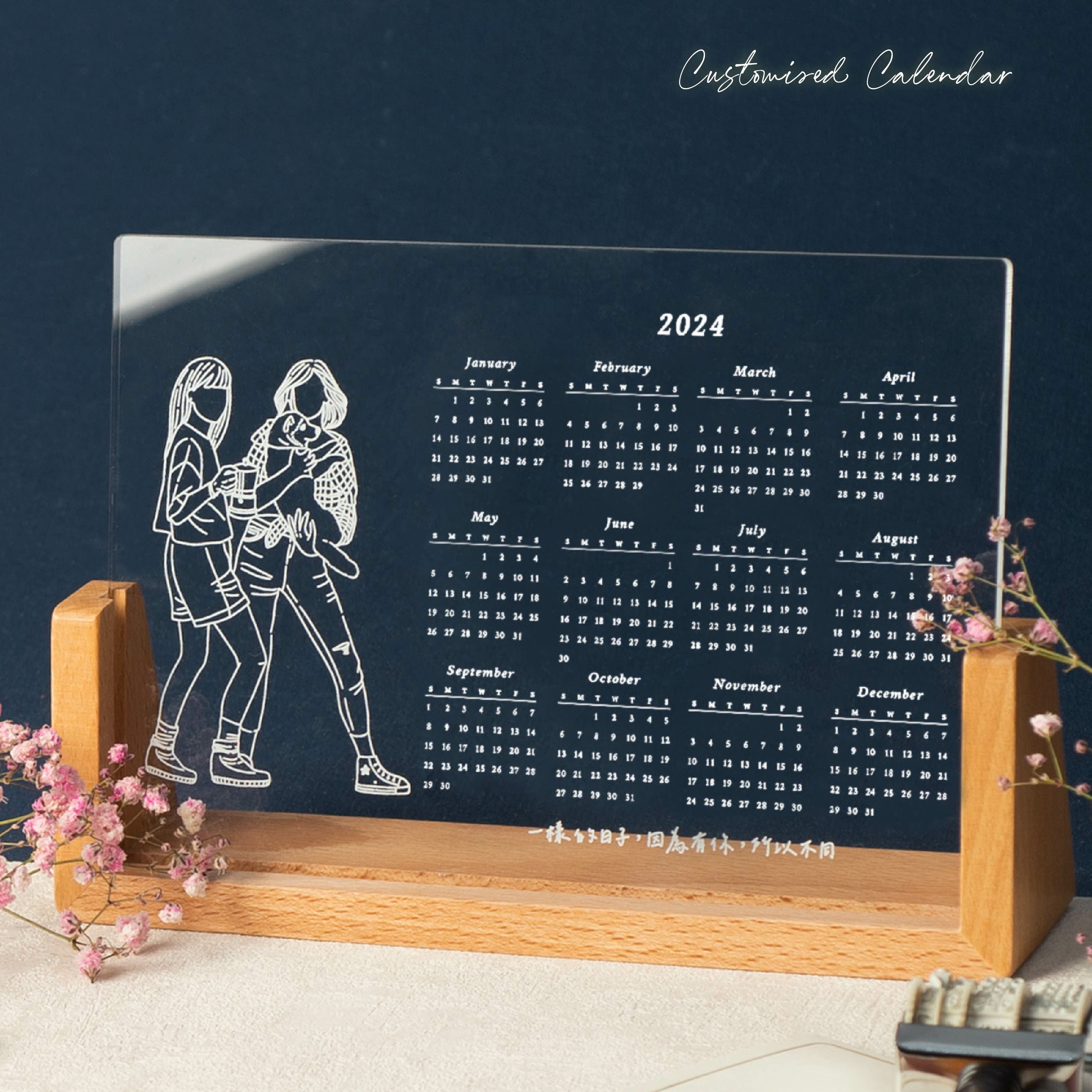 壓克力似顏繪年曆-2