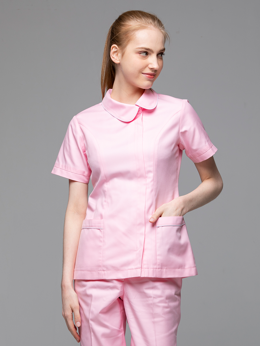 【 B208-A0 】女護理上衣-B立挺布-寶寶粉