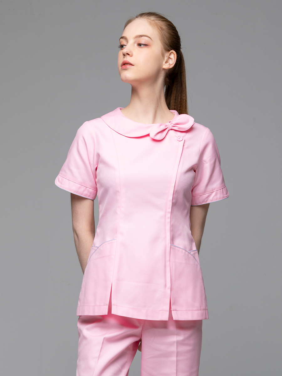 【 B233-A0 】女護理上衣-B立挺布-寶寶粉