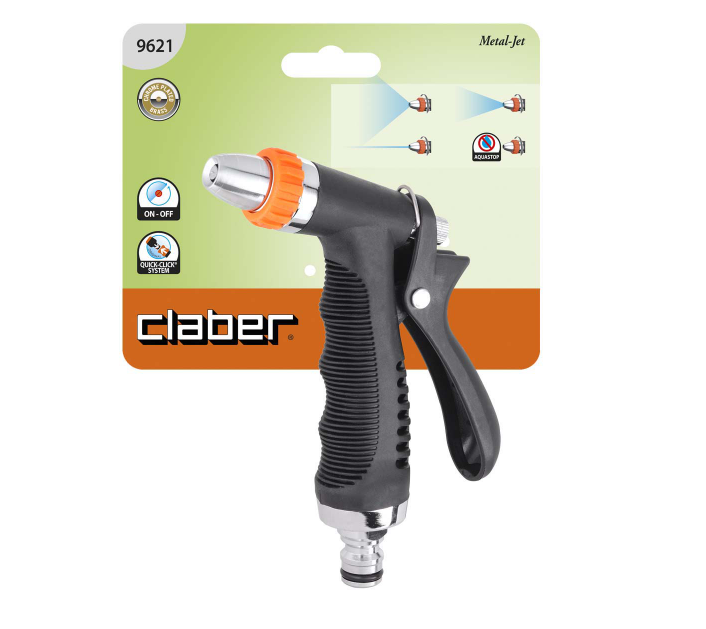 意大利"CLABER" 軟膠柄銅電叻兩用水槍-[9621]