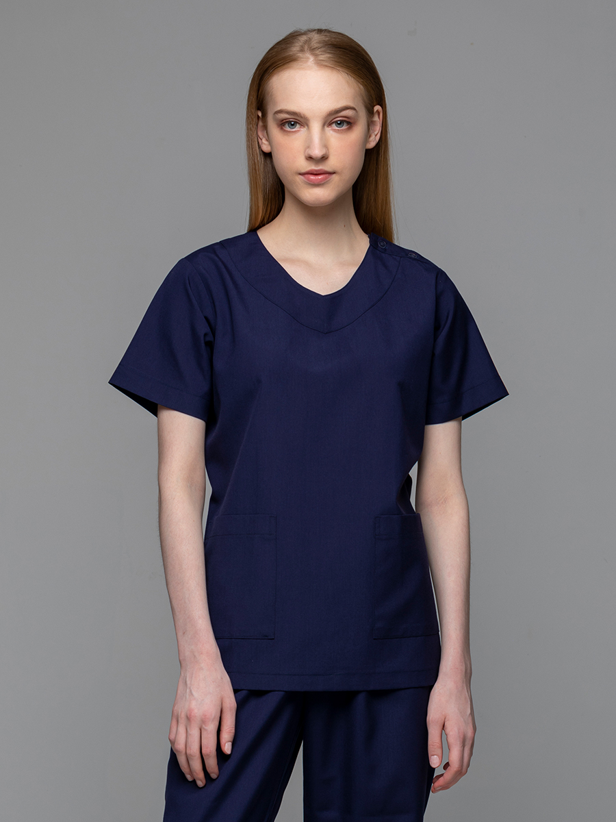 【 C709-B9 】女刷手上衣-C經典布-深海藍