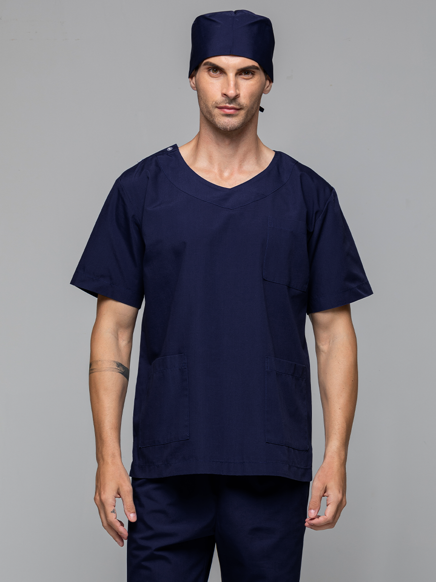 【 C7091-B9 】男刷手上衣-C經典布-深海藍