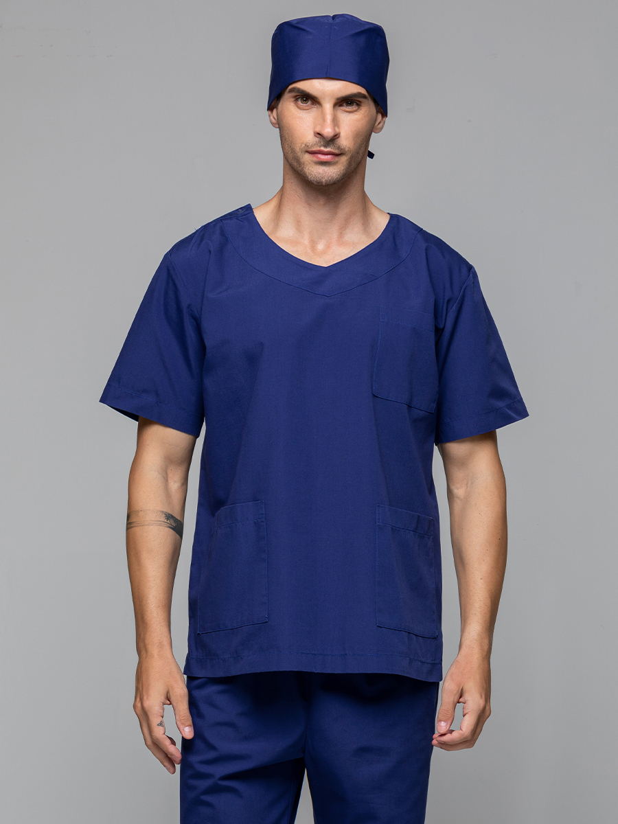 【 C7091-B7 】男刷手上衣-C經典布-寶石藍