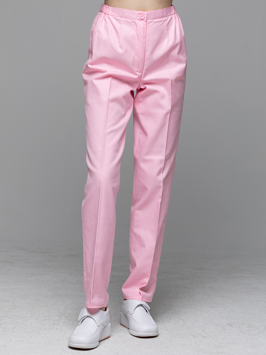 【 B900N-A0 】女拉鍊長褲-B立挺布-寶寶粉