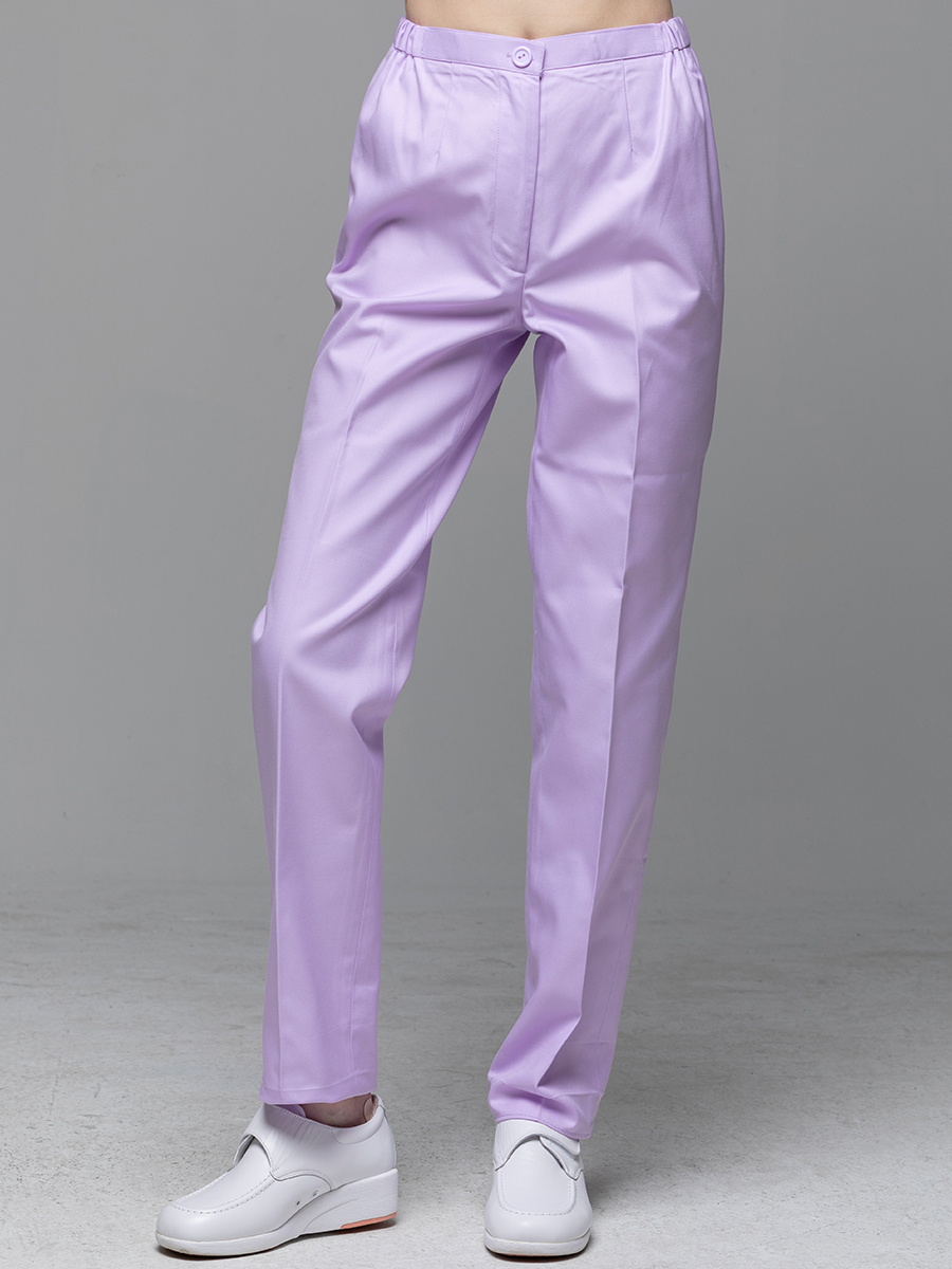 【 B900N-C0 】女拉鍊長褲-B立挺布-丁香紫