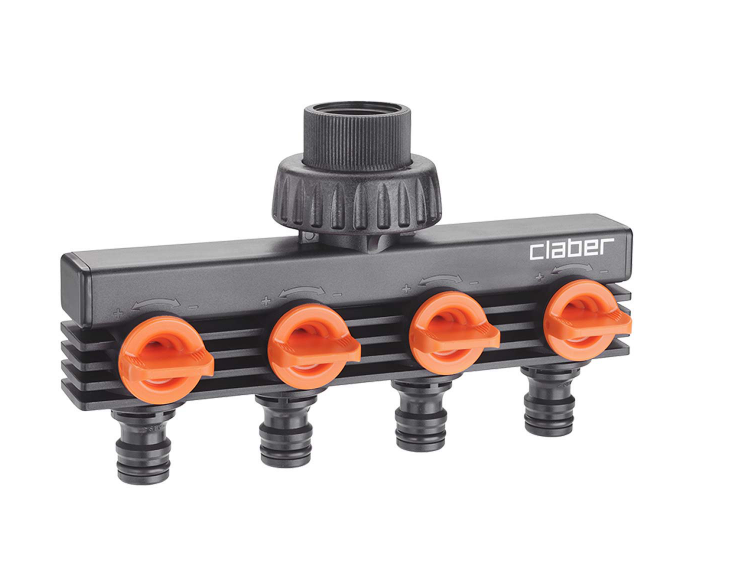 意大利"CLABER" 3/4" 1出4龍頭接頭(吸塑裝)-[8581]