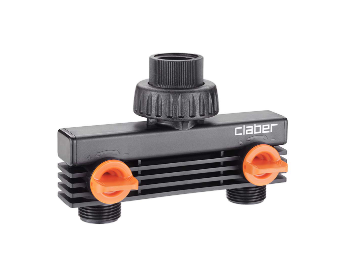 意大利"CLABER" 3/4" 1出2外牙龍頭接頭(吸塑裝)-[8589]