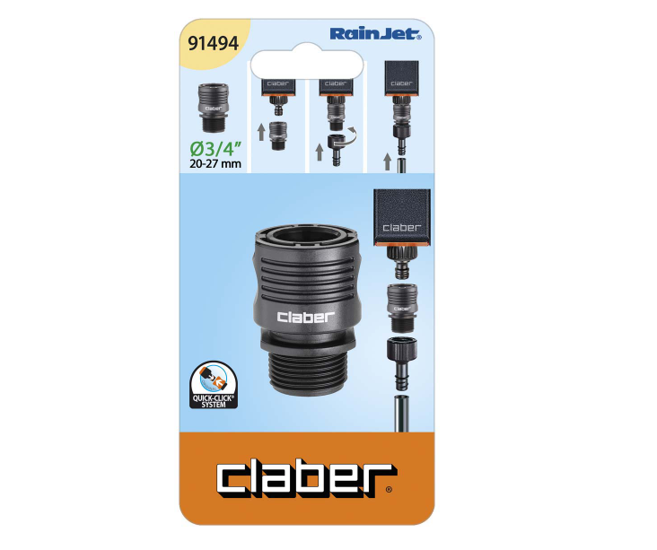 意大利"CLABER" 3/4" 外牙快速接頭-[91494]