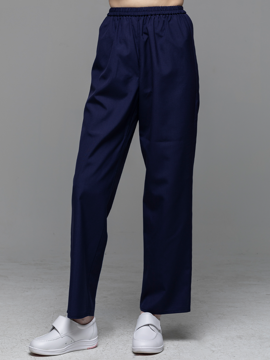 【 C904-B9 】女鬆緊長褲-C經典布-深海藍