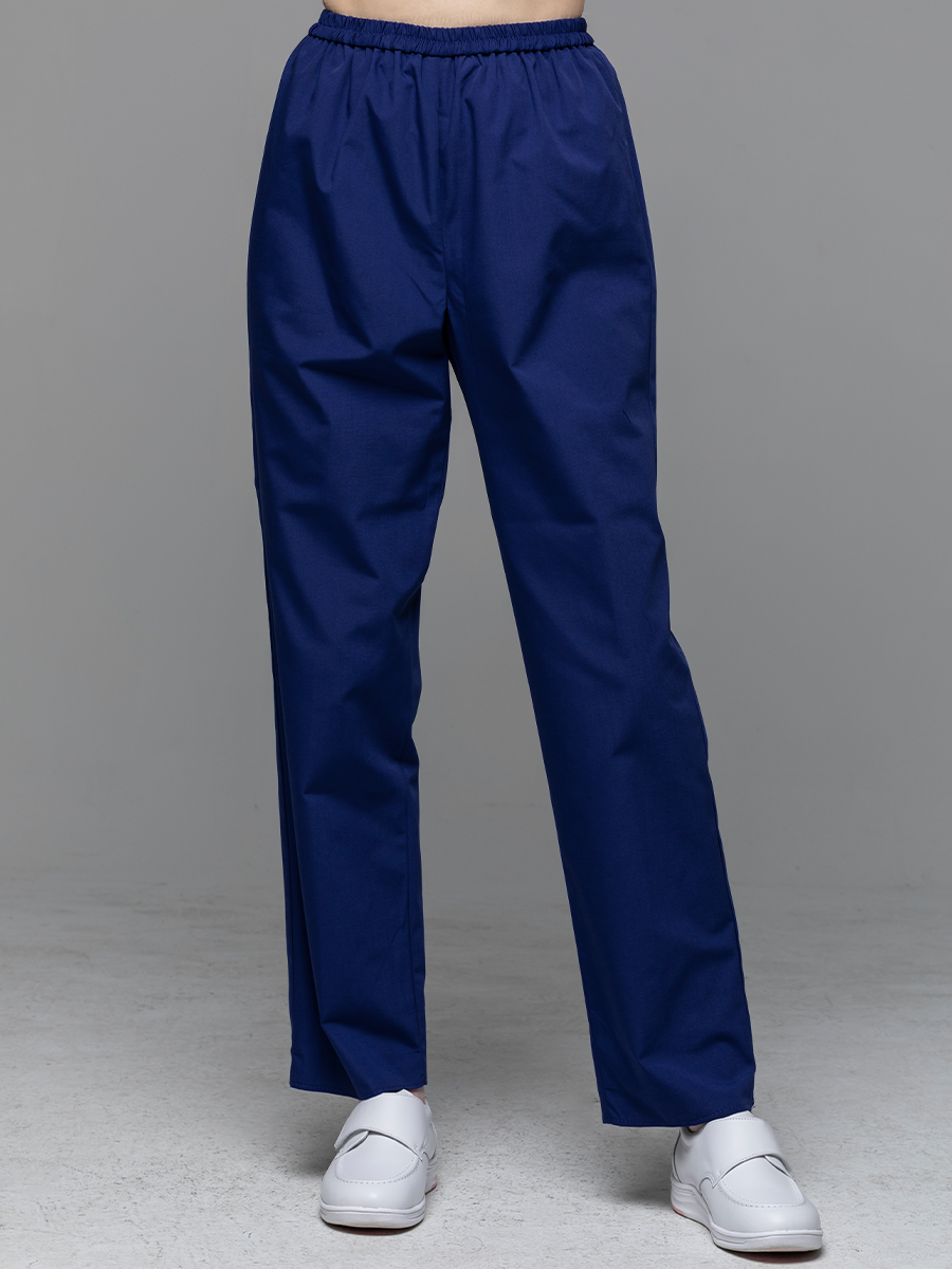 【 C904-B7 】女鬆緊長褲-C經典布-寶石藍