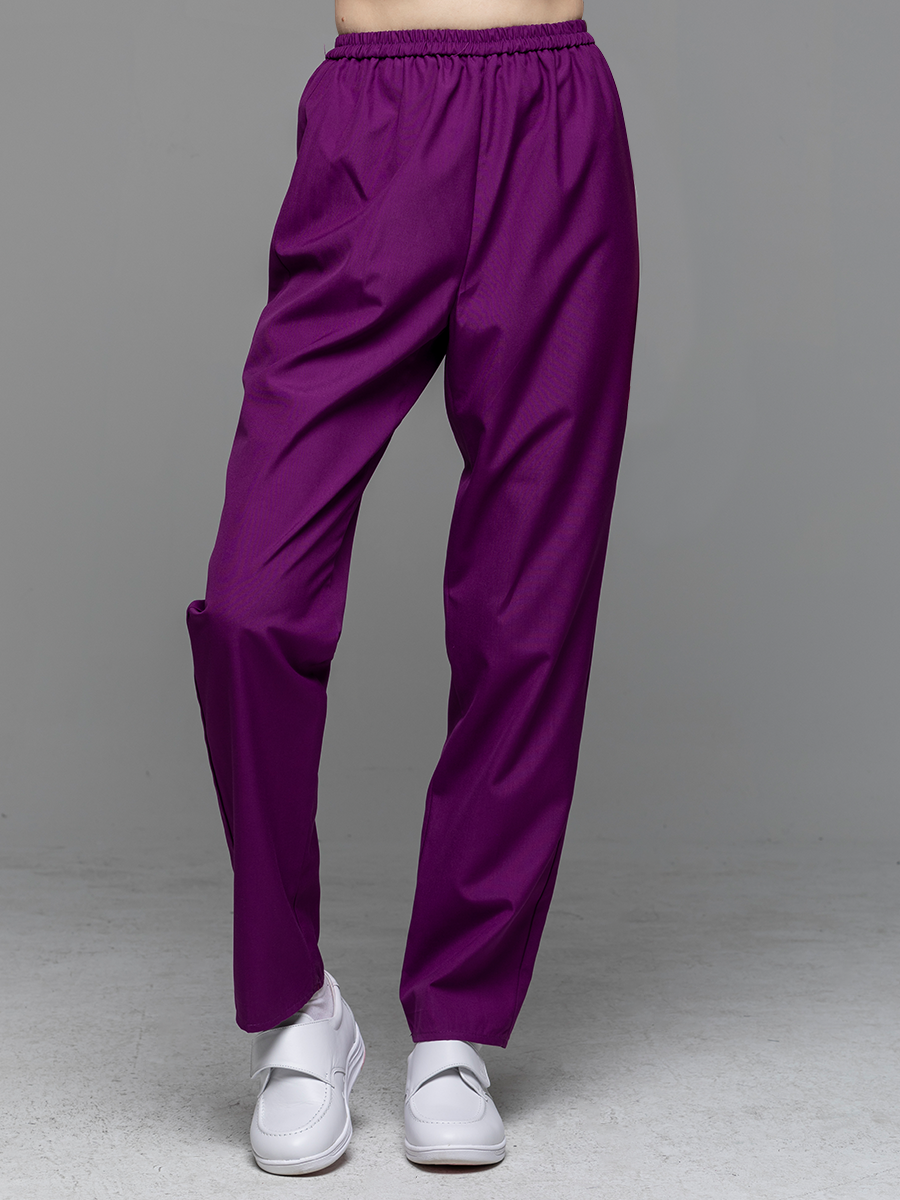 【 C904-C7 】女鬆緊長褲-C經典布-葡萄紫