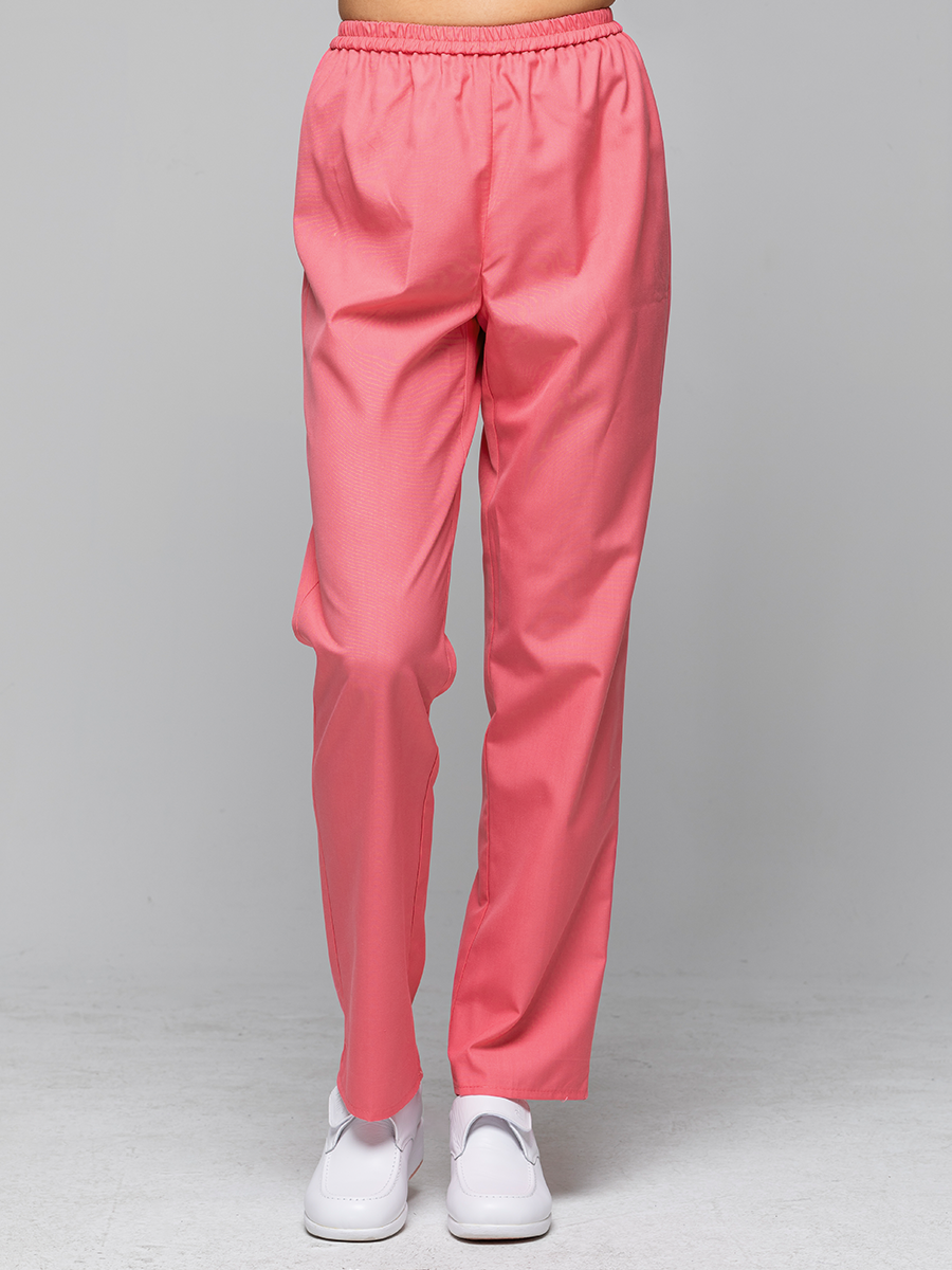 【 C904-A3 】女鬆緊長褲-C經典布-珊瑚粉