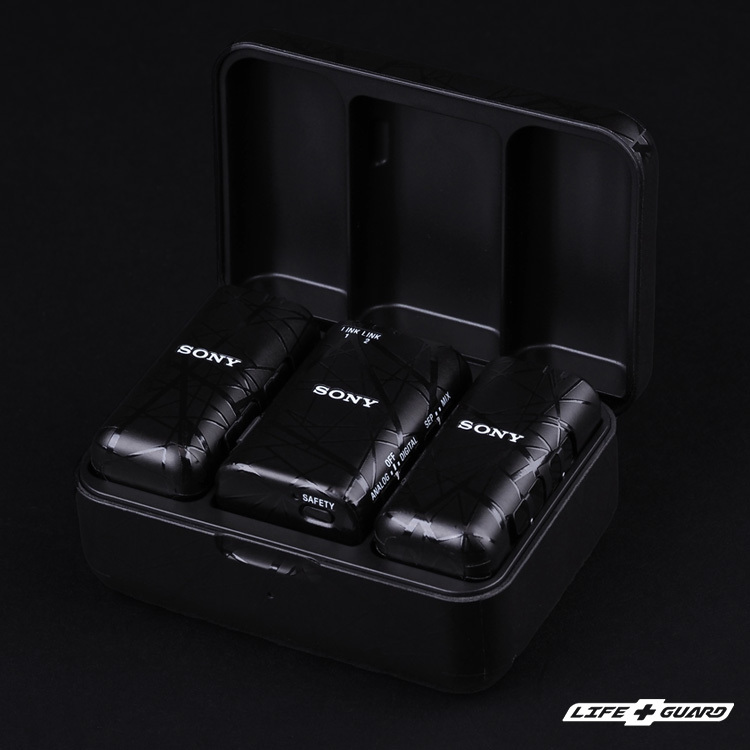 SONY ECM-W3 貼膜商品圖，LIFE+GUARD 專機專屬設計開版