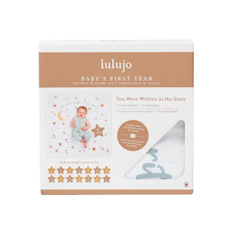 lulujo BABY'S FIRST YEAR包巾卡片禮盒組