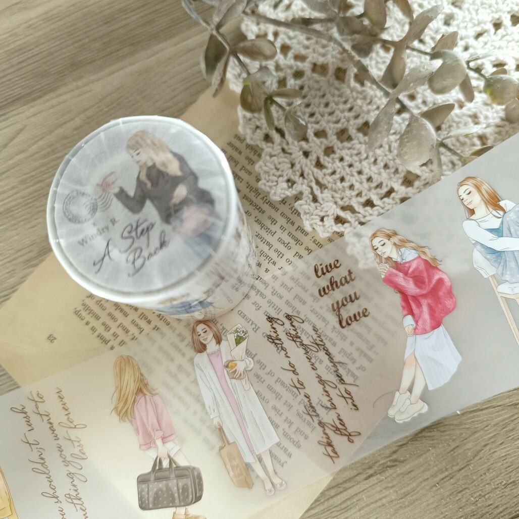 Journal pages x Windry．A step back 7.5cmPET膠帶 <整捲/分裝>