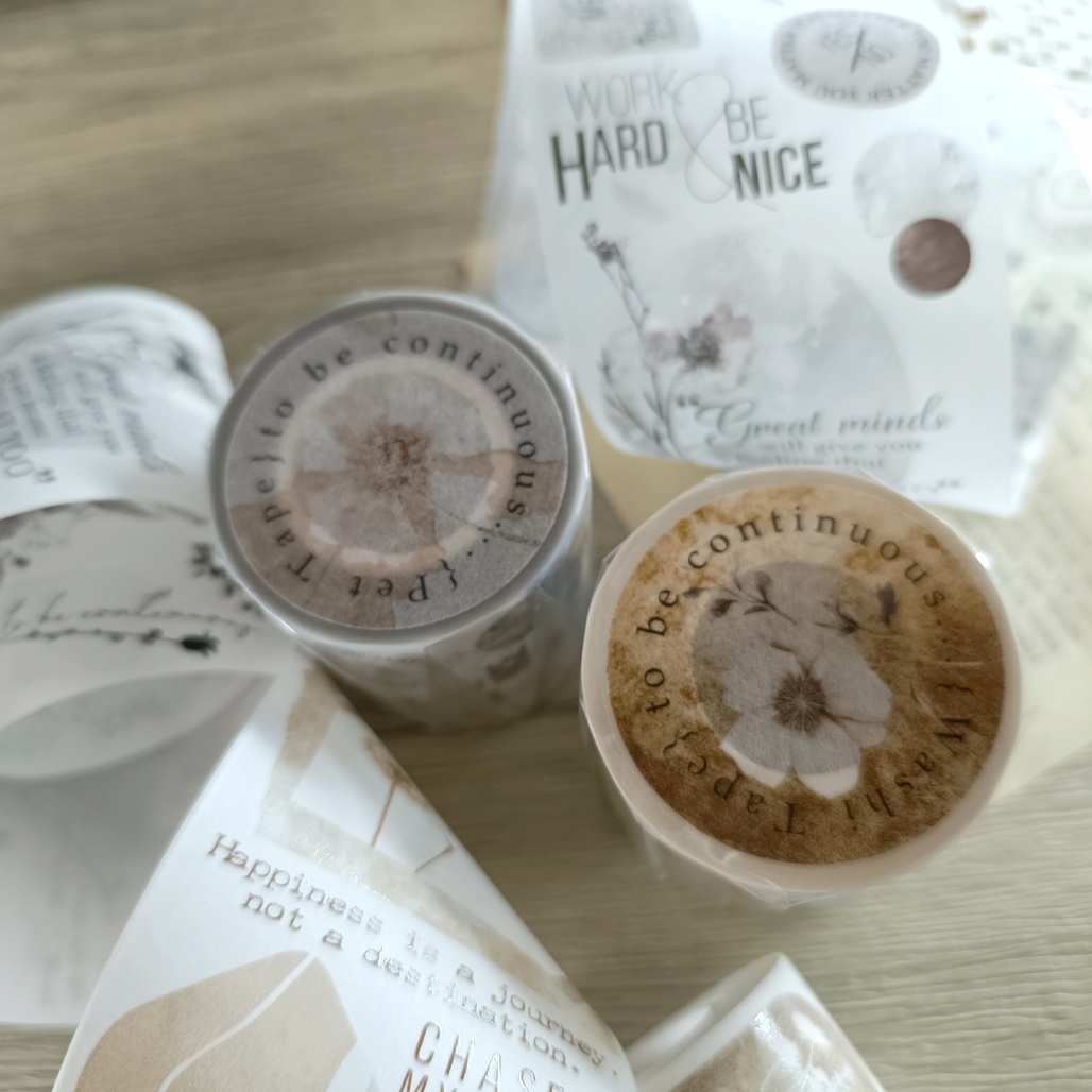 Journal Pages．To be continue 6cm霧面PET膠帶/和紙膠帶 <整捲/分裝>