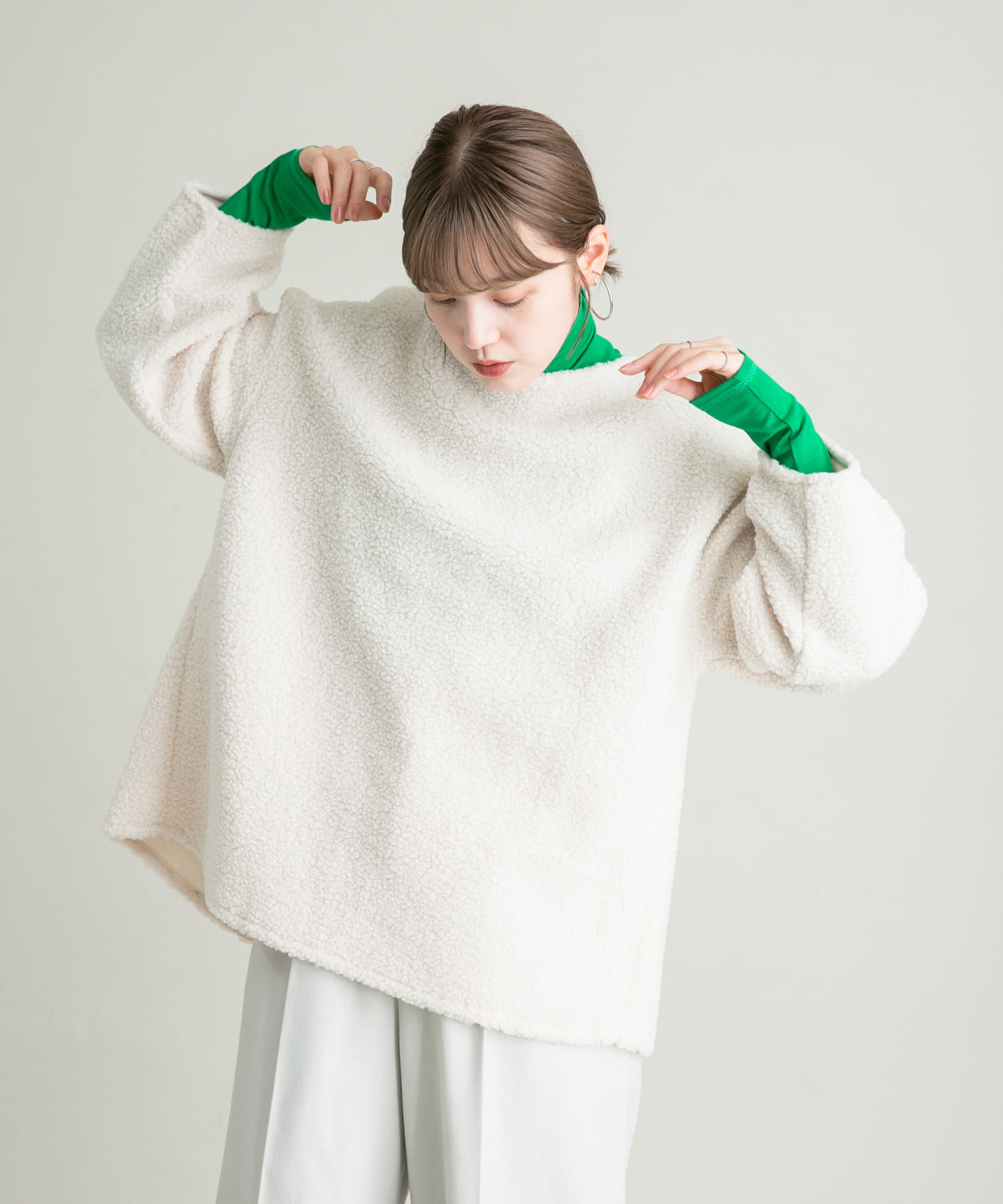 #現貨 日本品牌 KBF 前後 2WAY 毛絨上衣