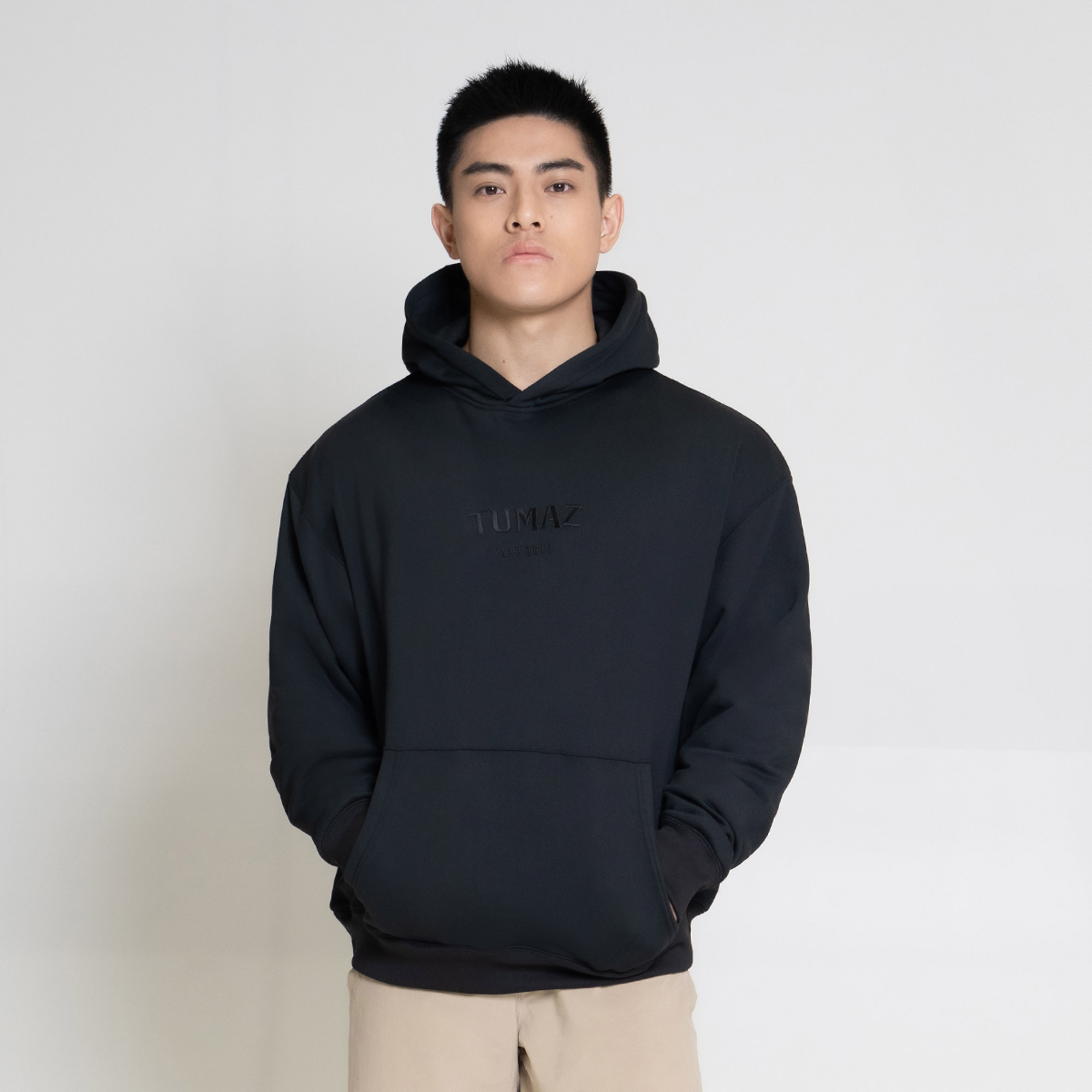 超輕量刷毛連帽上衣（極夜黑）