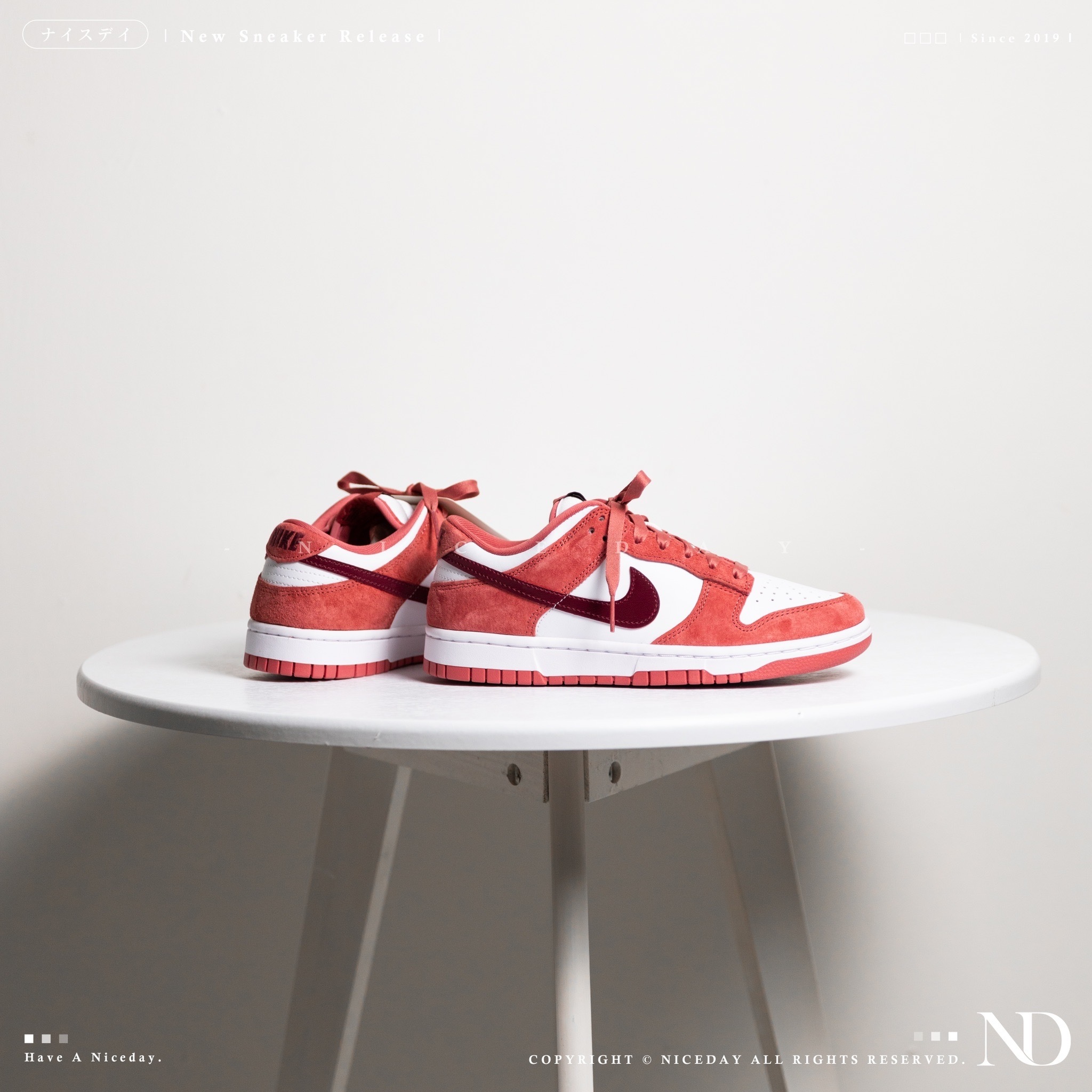 NICEDAY  Nike Dunk Low 情人節 2024 麂皮 草莓熊 女款 FQ7056-100