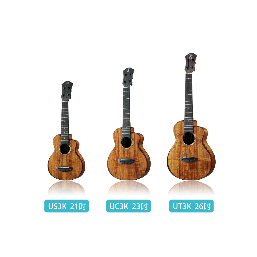 aNueNue aNueNue / Bird 3K 光田守彥 鳥烏克系列 全單烏克麗麗(夏威夷相思木)(原聲款/插電款)(US3KE/UC3KE/UT3KE) 彩虹人官方認證 第 2 張圖片｜三峽烏克麗麗