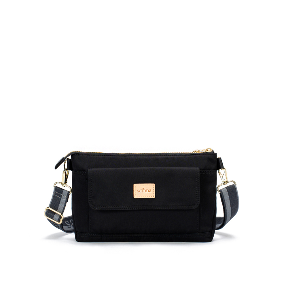 Soldier 趣淘樂遊斜背包-亮黑色